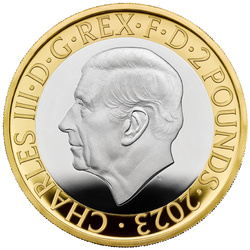 Celebrating the Life and Work of JRR Tolkien £2 Silver 2023 Gilded Proof Piedfort Coin