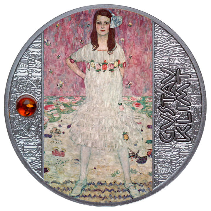 Camerun: Gustav Klimt - Ritratto di Mädy Primavesi colorato Argento 2022 Proof
