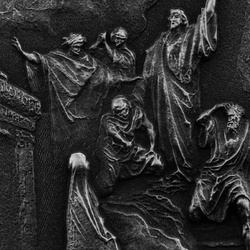 Niue: Biblické - Vzkříšení Lazara 2 unce stříbra 2020 Proof Antiqued Coin