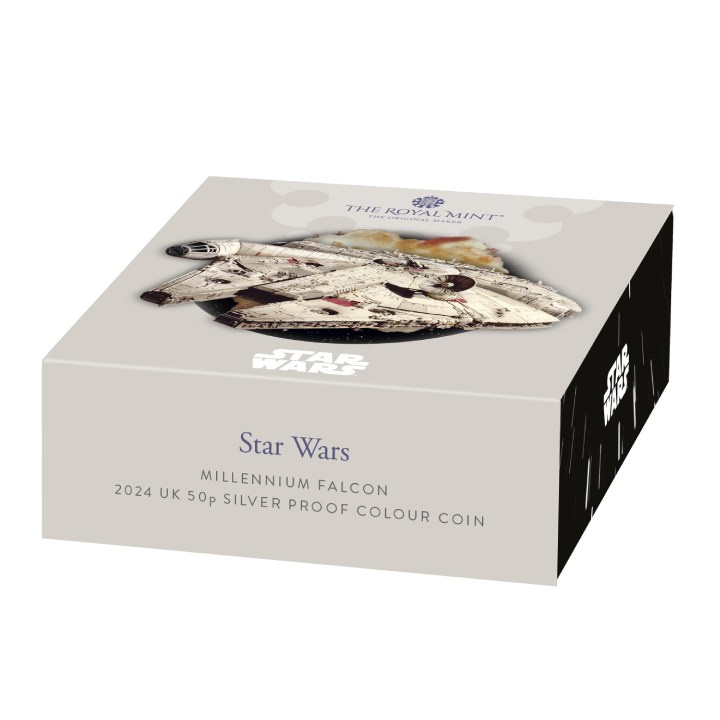 Star Wars: Millennium Falcon színes 50 penny ezüst 2024 Proof