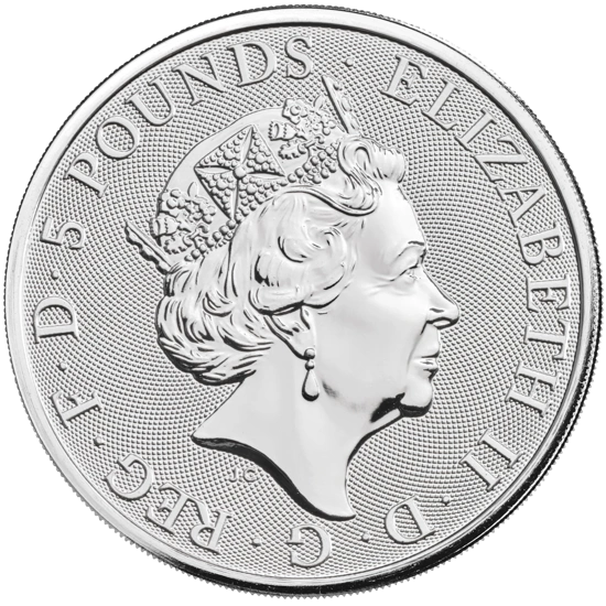 The Queen’s Beasts 2021: The White Greyhound of Richmond 2 oz Silber