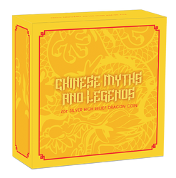 Chinese Myths and Legends: Dragon 2 oz Silver 2021 Proof High Relief