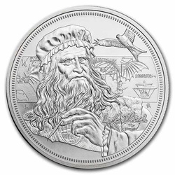 Niue: Icons of Inspiration: Leonardo da Vinci 1 uncja Srebra 2021