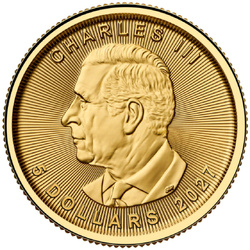 Maple Leaf canadiense 1/10 oz oro 2027 Privy Mark Loon