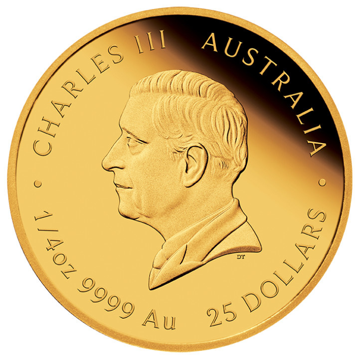 Il 225° anniversario delle monete australiane - Pillar Dollar 1/4 oncia d'oro 2025 Proof