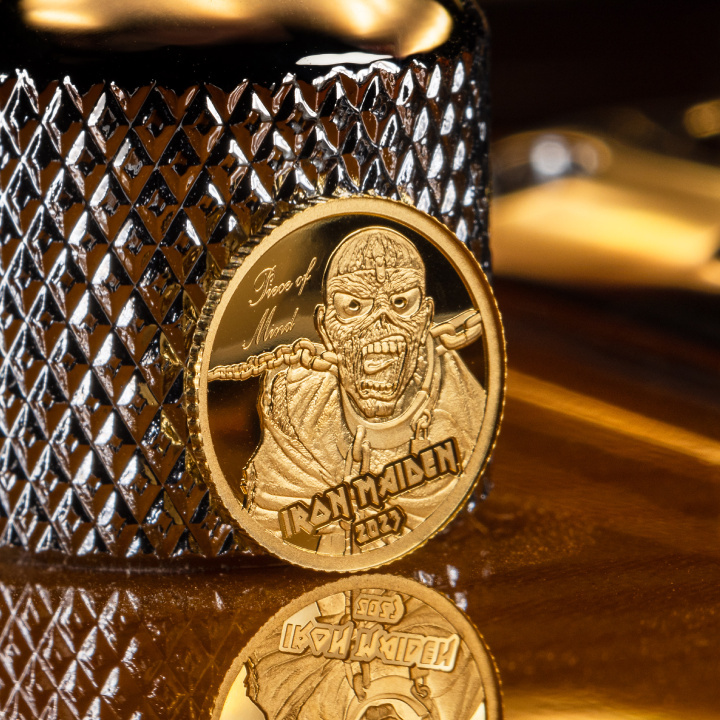 Islas Cook: Iron Maiden - Piece of Mind Gold 0,5 grama Złota 2023 Proof