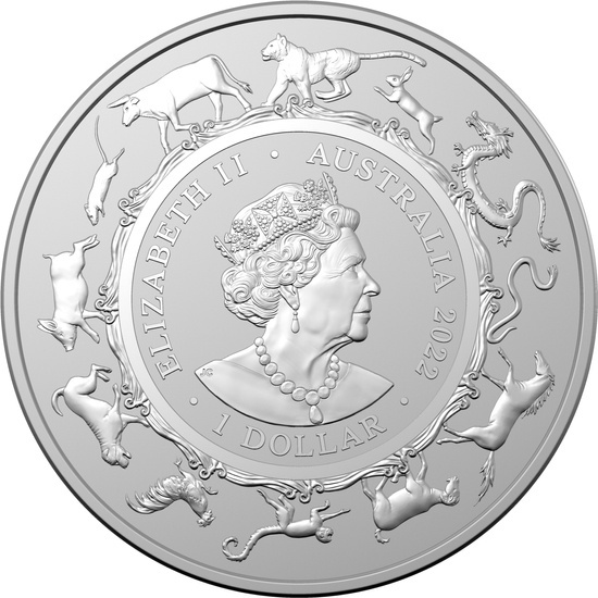 RAM: Lunar: Año del Tigre 1 oz Plata 2022