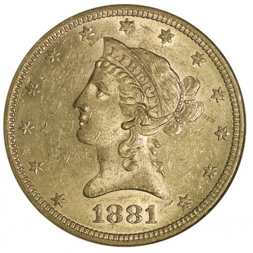 Liberty Head 10 en or 1881