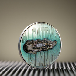 Cook Islands: Alcatraz Island kolorowany 3 uncje Srebra 2023 Proof Ultra High Relief