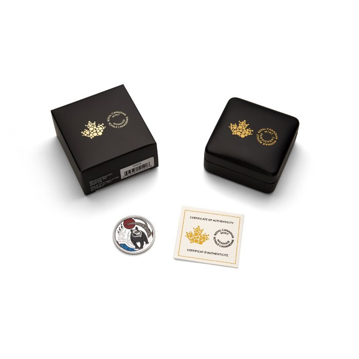 Silver Coin Canada: Clan Animals - Bear Colored $15 2026 Proof