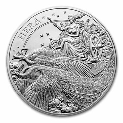 St Helena: Goddess - Hera and the Peacock 5 oz Silver 2022