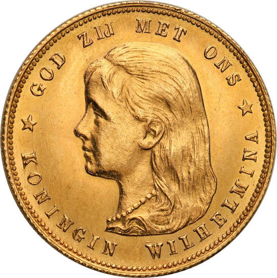 10 Guilders Netherlands Wilhelmina (Random Year)