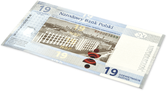 Billete NBP "Centenario de la Imprenta Polaca de Seguridad" 2019