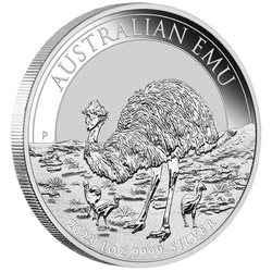 Australijski Emu 1 uncja Srebra 2023 MS 70 NGC First Day of Issue