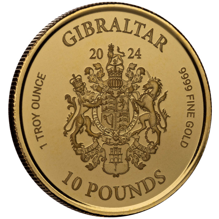 Gibraltar: Lady Justice 1 oz Gold 2024 Proof