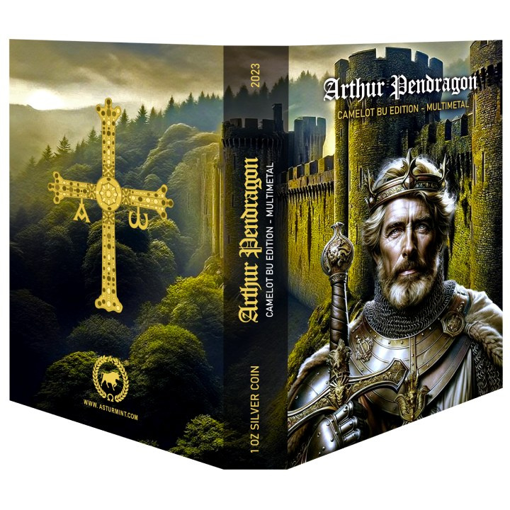 Niue: Camelot - Artur Pendragon 1 uncja Srebra 2023 Multimetal