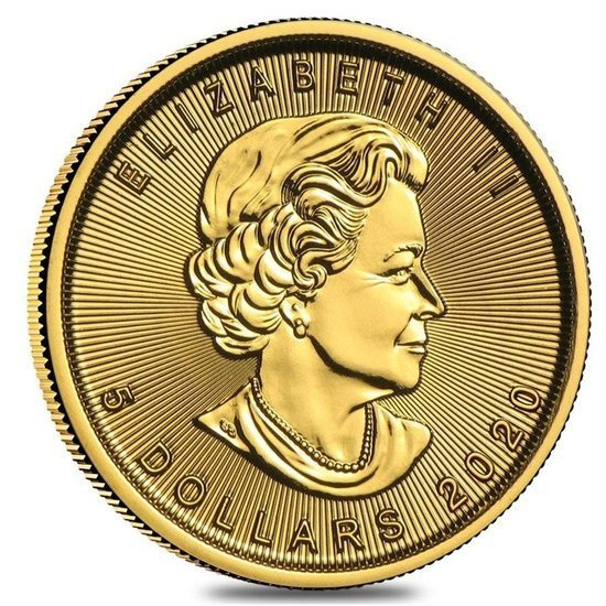 Hoja de Arce Canadiense 1/10 oz Oro 2020