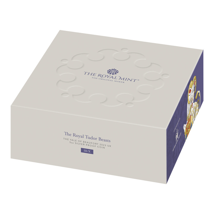 The Royal Tudor Beasts: The Yale of Beaufort 5 oz Plata 2023 Proof
