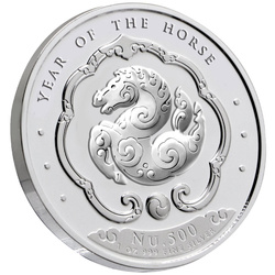 Bután: Año Lunar del Caballo coloreada 1 oz Plata 2026 Proof