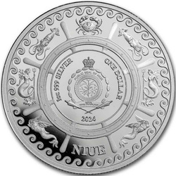 Niue: Mythical Creatures - Sea Serpent 1 oz Silver 2024 Coin