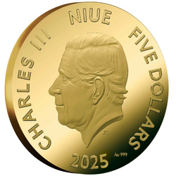 Niue: A kígyó éve 1/25 uncia arany 2025 Prooflike