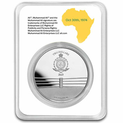 Niue : Muhammad Ali : Rumble In The Jungle 1 once d'argent 2023 Slab