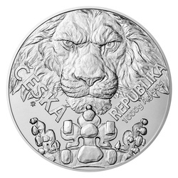 Zestaw 5 monet Niue: Czech Lion Srebro 2023 