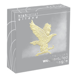 Australian Wedge-Tailed Eagle 5 oz Silver 2023 Gilded Proof High Relief