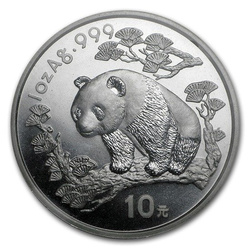 Chińska Panda 1 uncja Srebra 1997