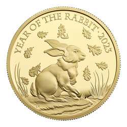 Royal Mint Lunar: Rok Królika 1 uncja Złota 2023 Proof