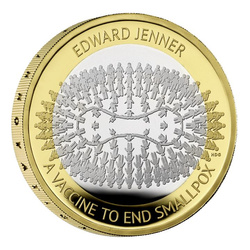 Edward Jenner £2 Plata dorada 2023 Proof