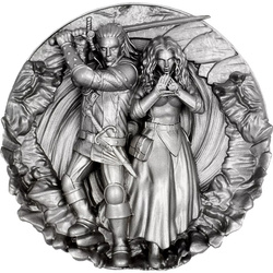 Cameroon: The Witcher Book Series - The Last Wish 5 oz Silber 2023 High Relief Antiqued Coin