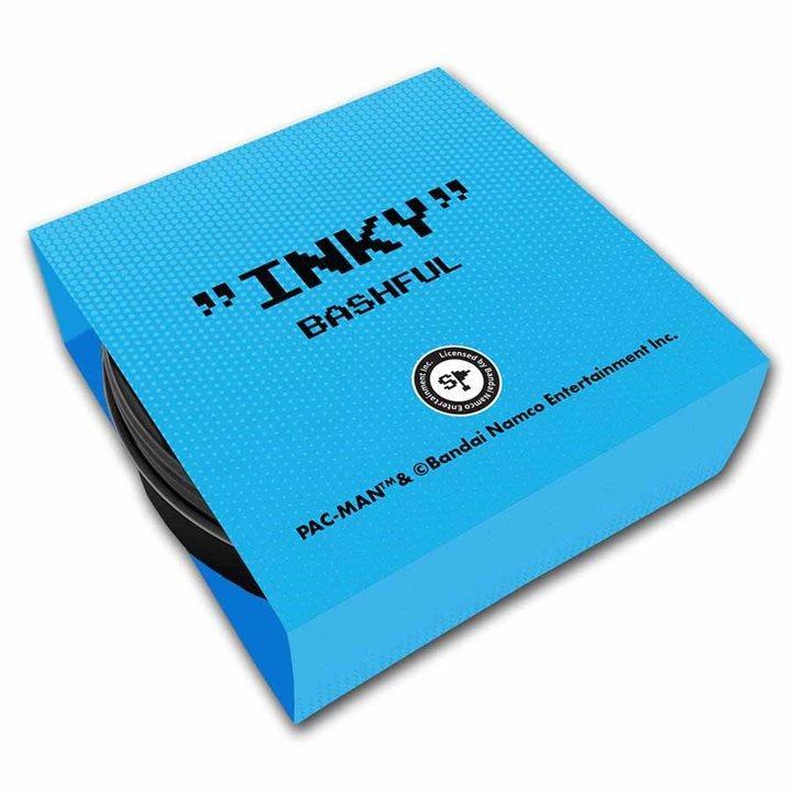 Niue: PAC-MAN GHOST „INKY” színes 1 uncia ezüst 2022 Proof alakú érme