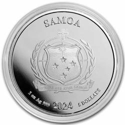 Samoa: DC Comics - Wonder Woman 1 oz Silver 2024 Coin
