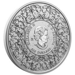 Foglia d'acero canadese - 35° anniversario 5000 grammi d'argento 2023 Proof opaco