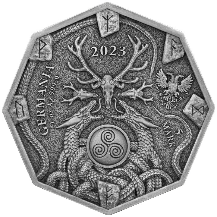 Witchcraft - Seeress Ritual 1 oz Silber 2023 Gilded Antiqued Coin