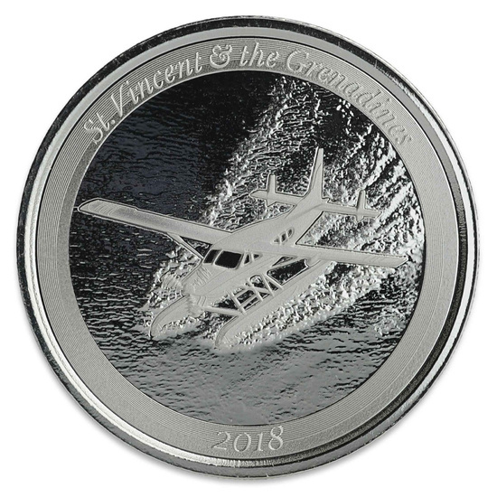 St. Vincent & The Grenadines: Seaplane 1 oz Silver 2018