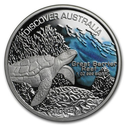 Discover Australia: Velký korálový útes 1 unce stříbra 2006 Proof