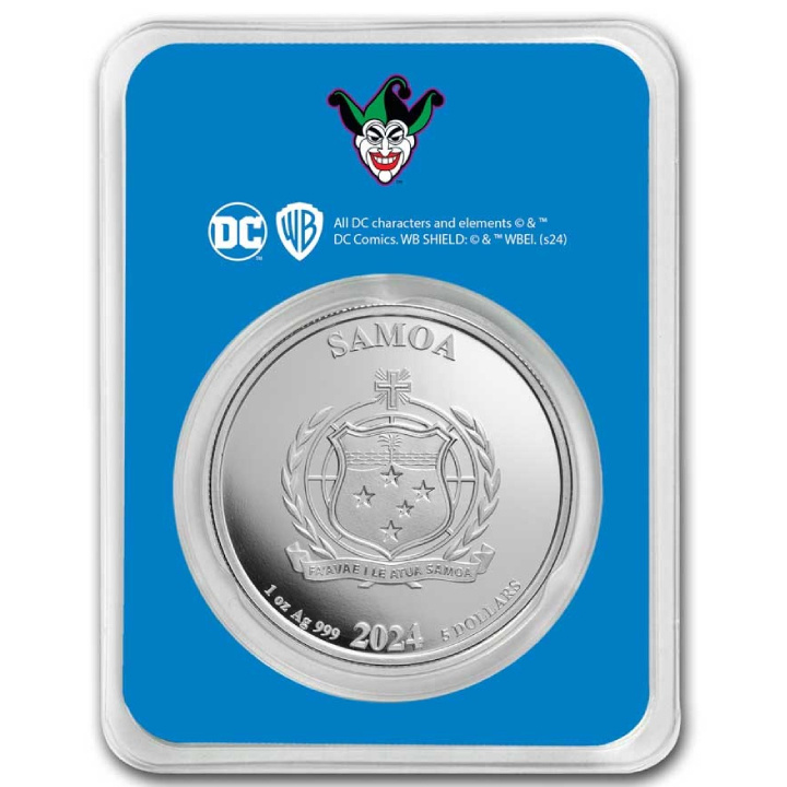 Samoa: DC Comics - Joker coloured 1 oz Silber 2024 Coin Slab