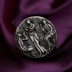 Tuvalu: Fate - The Moirai 2 oz Silber 2025 High Relief Antiqued Coin