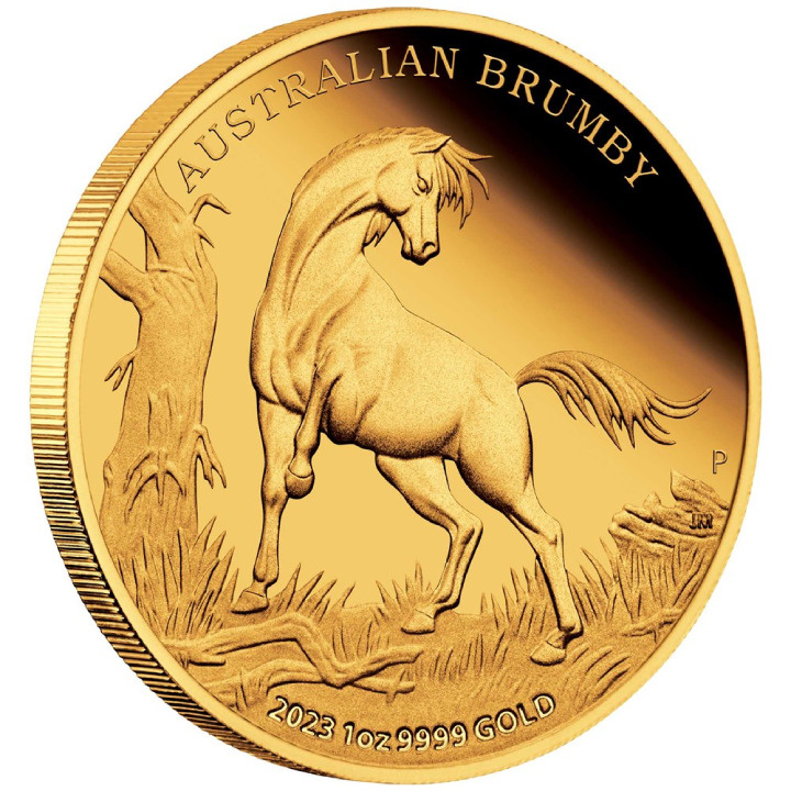 Australijski dziki koń - Brumby 1 uncja Złota 2023 Proof