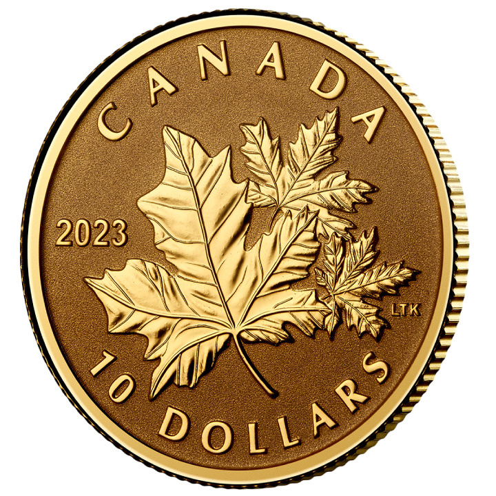 Canadá: Hoja de Arce Eterna $10 Złoto 2023 Proof