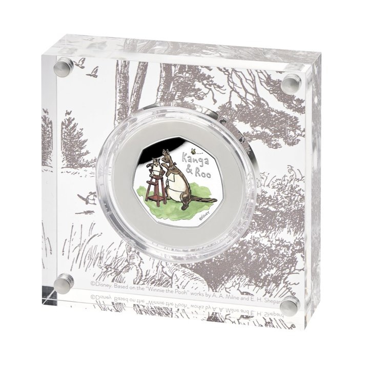 Winnie the Pooh - Canguro y Niño de color Plata 2022 Proof