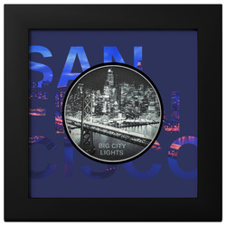 Cook Islands: Big City Lights - San Francisco coloured 1 oz Silver 2024 Proof