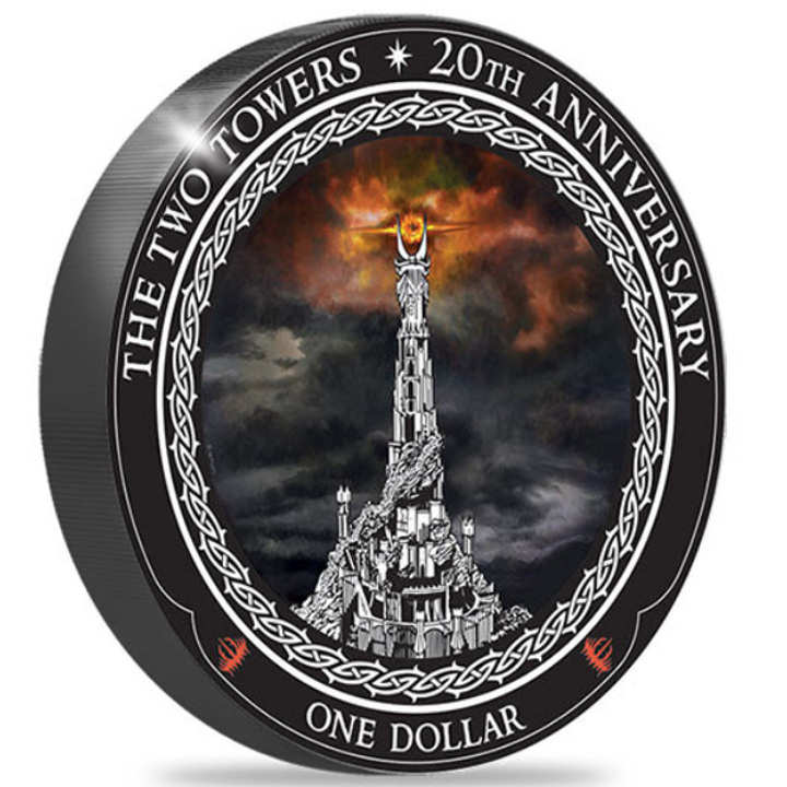 Set of 2 coins 20th Anniversary of The Lord of the Rings: The Two Towers coloured Cupro - nikiel 2022