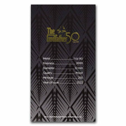 Niue: Kmotr barevný 50. výročí filmu 1 unce zlata 2022 Proof