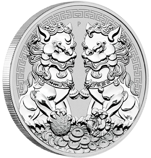 Wächterlöwe (Double Pixiu) 1 oz Silbermünze 2020