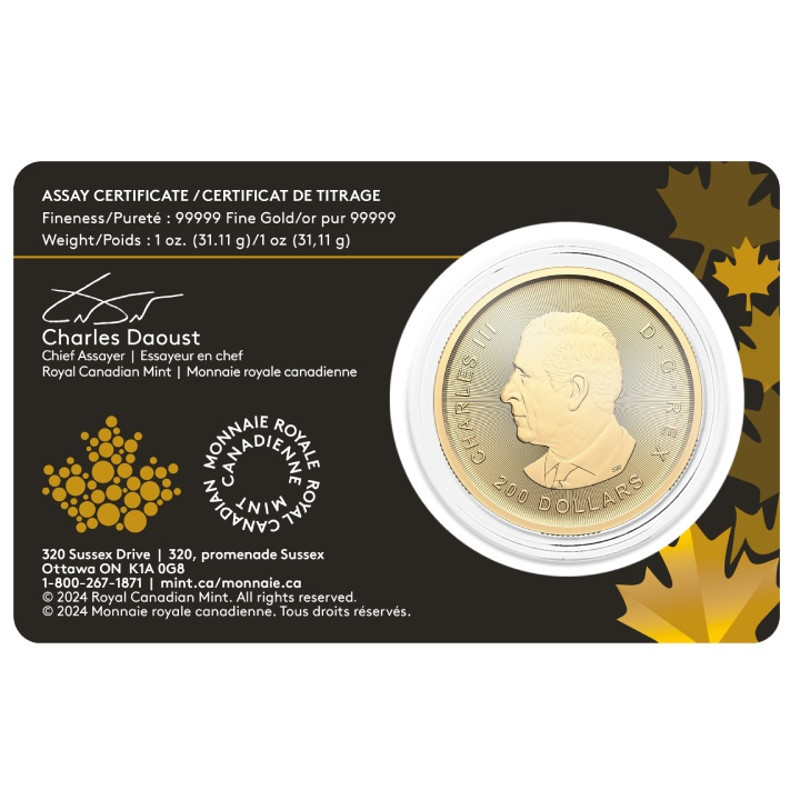 Canada Klondike: Gold Rush - From Dore to Refined Gold 1 oz Gold 2024