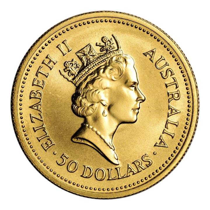 Perth Mint: Australian Nugget 1/2 oz Gold 1990