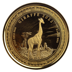 Equatorial Guinea: Giraffe 1 oz Gold 2022 Proof